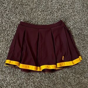 ASU Maroon Skirt with Yellow Trim